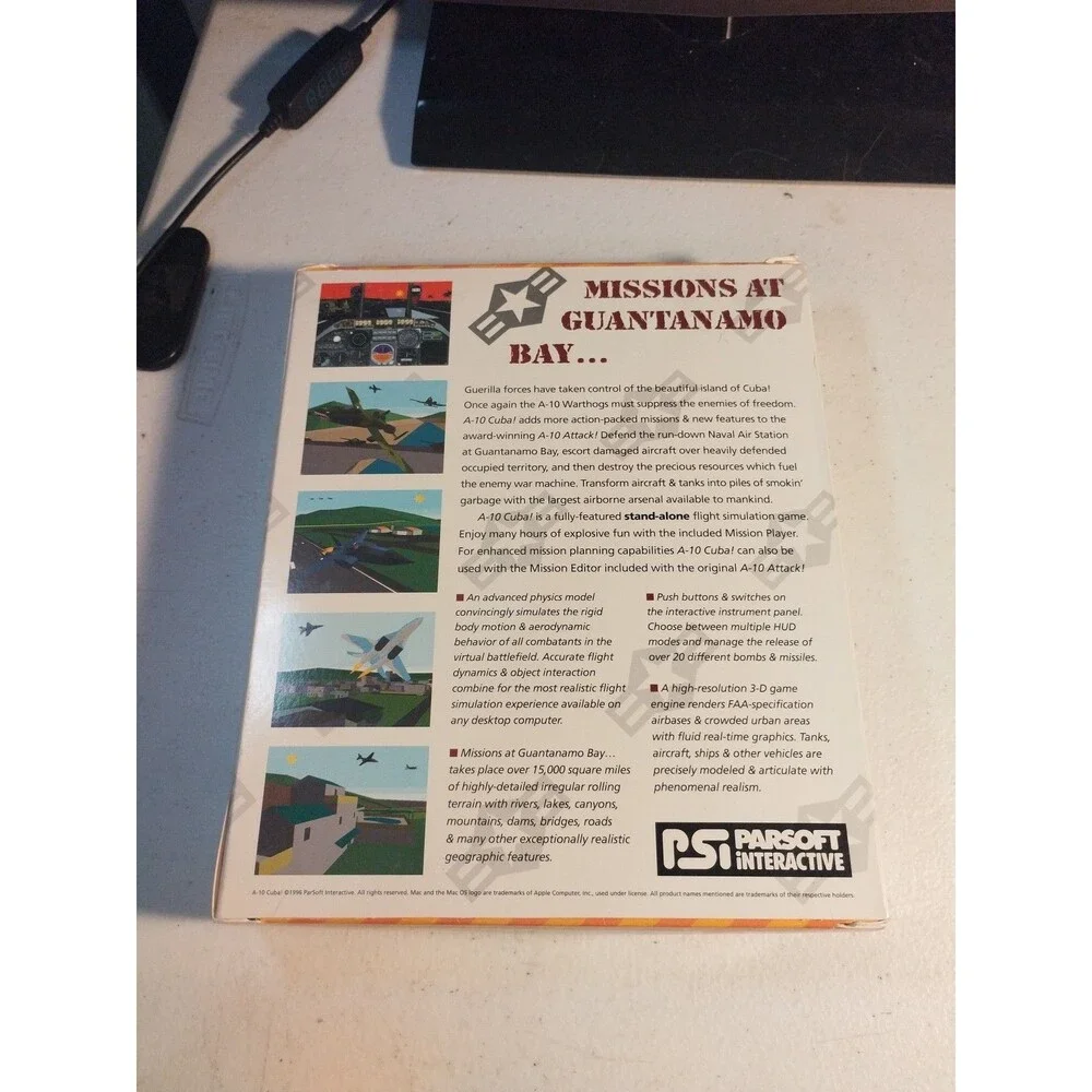 A-10 Cuba: Missions at Guantanamo - 1996 Game For Apple Mac - Complete In Box
